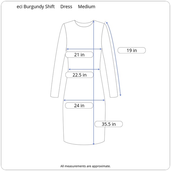 SOLD ECI Burgundy Faux Leather Trim Back Cutout Shift Dress - Picture 8 of 8